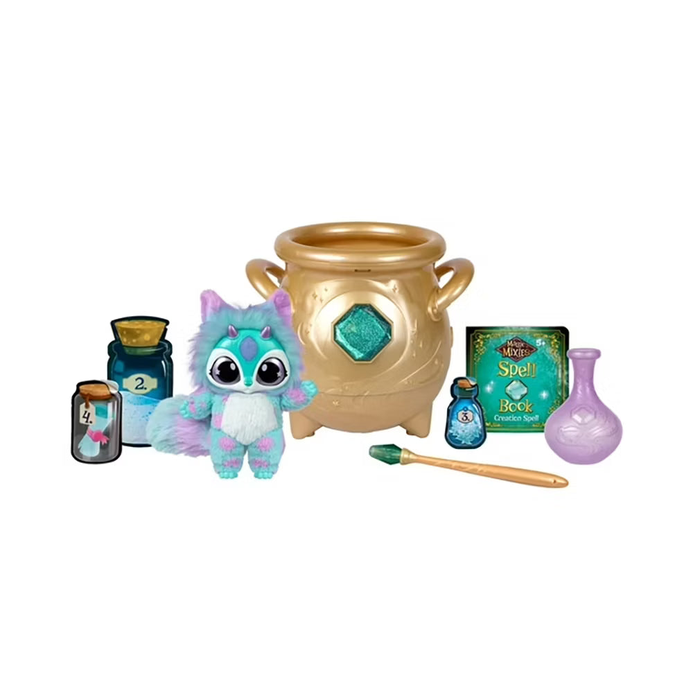 Magic Mixies Magical Real Misting Gold Cauldron con Peluche 20 cm – Modelo 14938