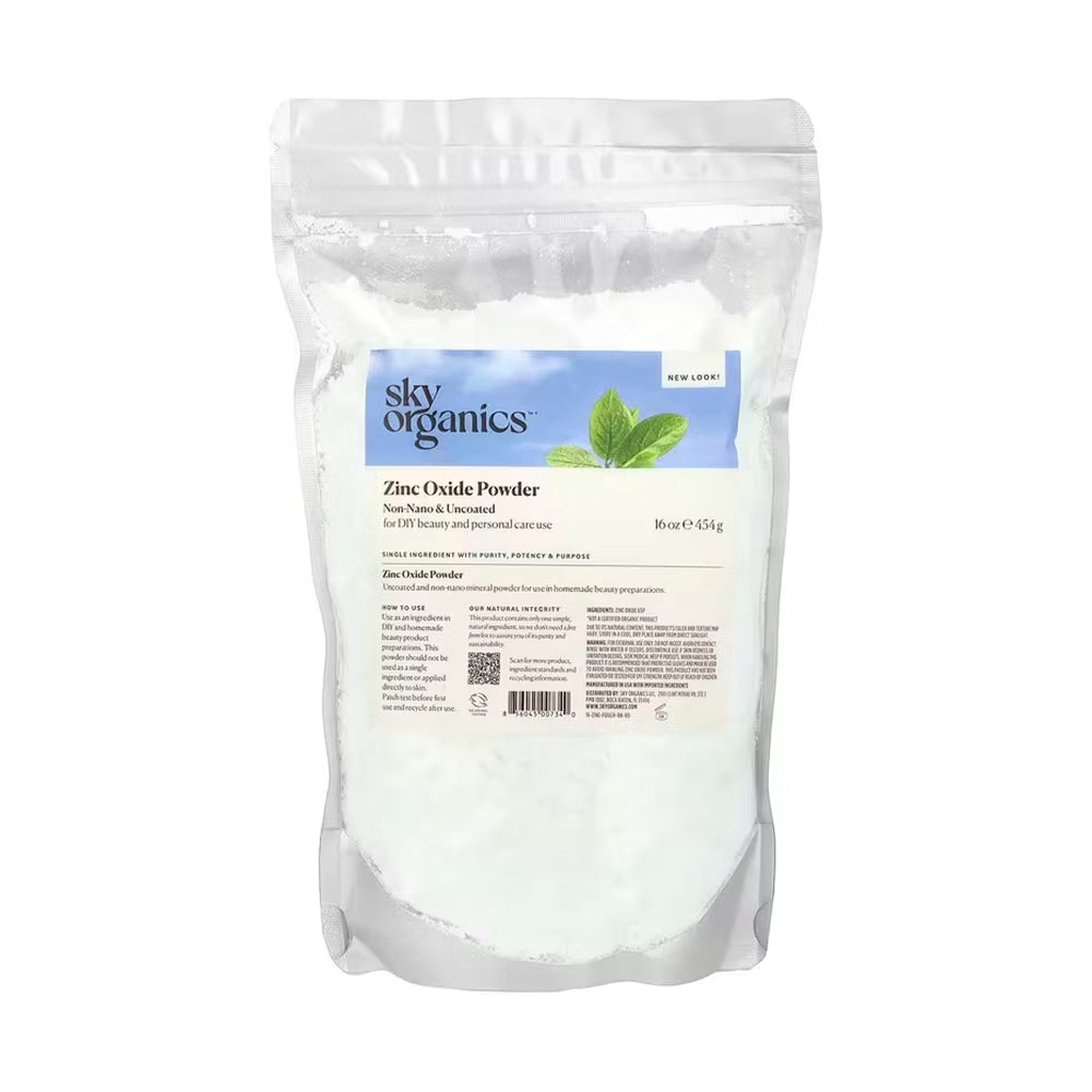 Sky Organics Óxido de Zinc USP en Polvo 454 g – No Nano