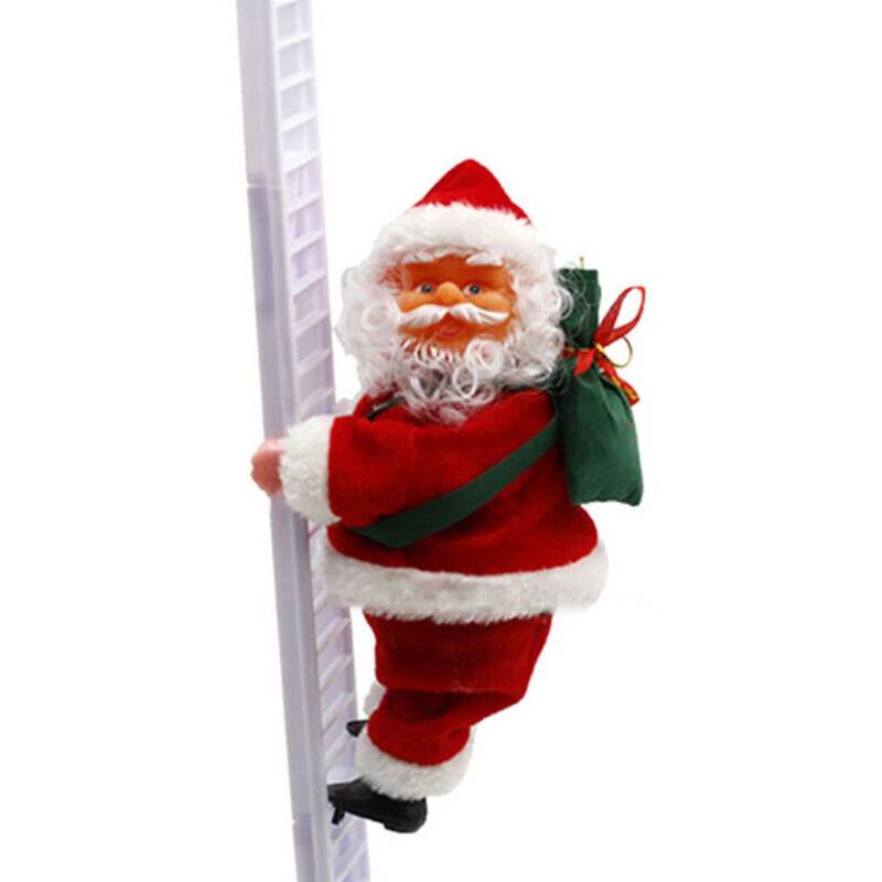 Santa Claus Escala Escalada Modelado Escalera Eléctrica