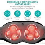 Masajeador Eléctrico Nekteck Shiatsu para Cuello y Hombros | Inalámbrico Recargable con Calor