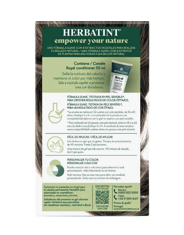 Tintura Permanente Natural, Rubio Oscuro Ceniza, 6C. 170 ml