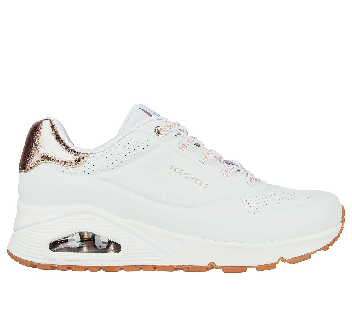 Zapatilla Mujer Skechers Uno Shimmer Away – Blanco
