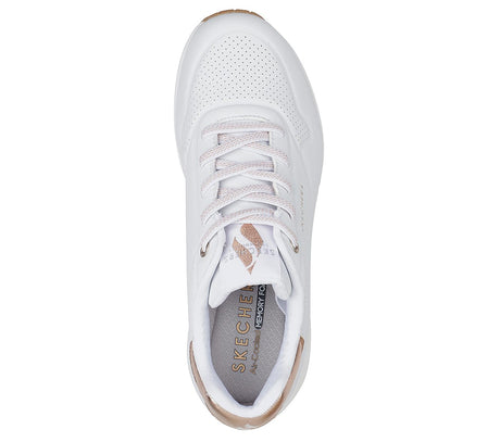 Zapatilla Mujer Skechers Uno Shimmer Away – Blanco