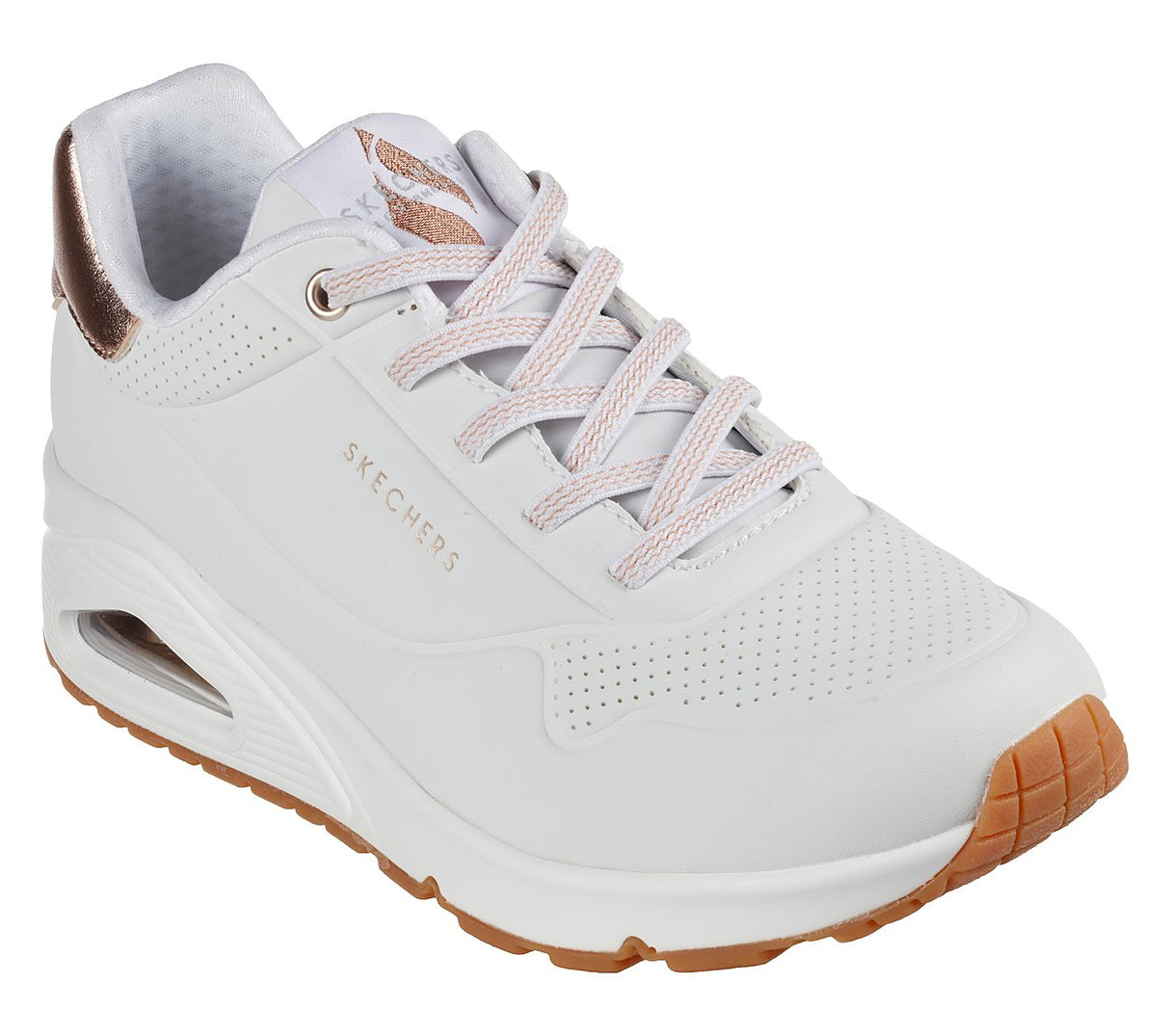 Zapatilla Mujer Skechers Uno Shimmer Away – Blanco