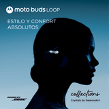 Audífonos Motorola Moto Buds Loop Swarovski Ice Melt Blue