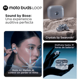 Audífonos Motorola Moto Buds Loop Swarovski Ice Melt Blue