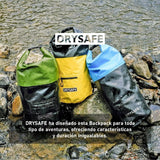 Mochila Morral Impermeable DRYSAFE 30 Litros | Waterproof | Roll Top | Amarilla