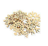 10 Adornos Copos De Nieve Madera Arbol De Navidad