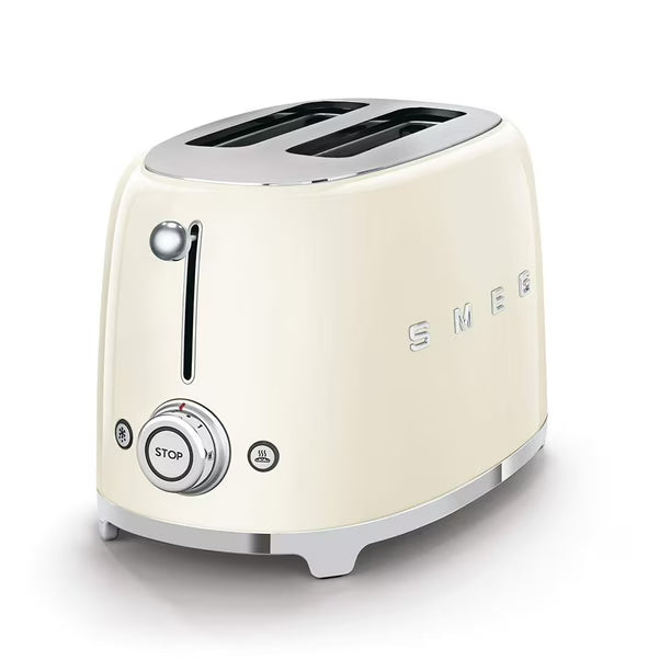 Tostadora SMEG de 2 rebanadas con 6 preajustes y función de descongelación 110v