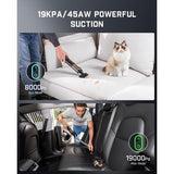 Aspirador Inalámbrico para Auto Fanttik Slim V8 Apex 19000Pa | Aspiradora Portátil 4 en 1 de Alta Potencia