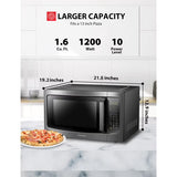 Horno Microondas Toshiba ML-EM45P 1.6 pies cúbicos 1200W Negro - 110V