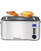 Tostadora digital de ranuras largas para 4 rebanadas Elite Gourmet