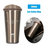 Taza de café de acero inoxidable para coche de 500 ml