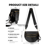 Riñonera MEISEY Pure Colour para Mujer | Nailon Impermeable | Negra