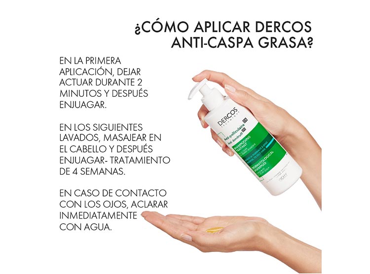 SHAMPOO ANTI CASPA VICHY DERCOS CABELLO GRASO 390 ML