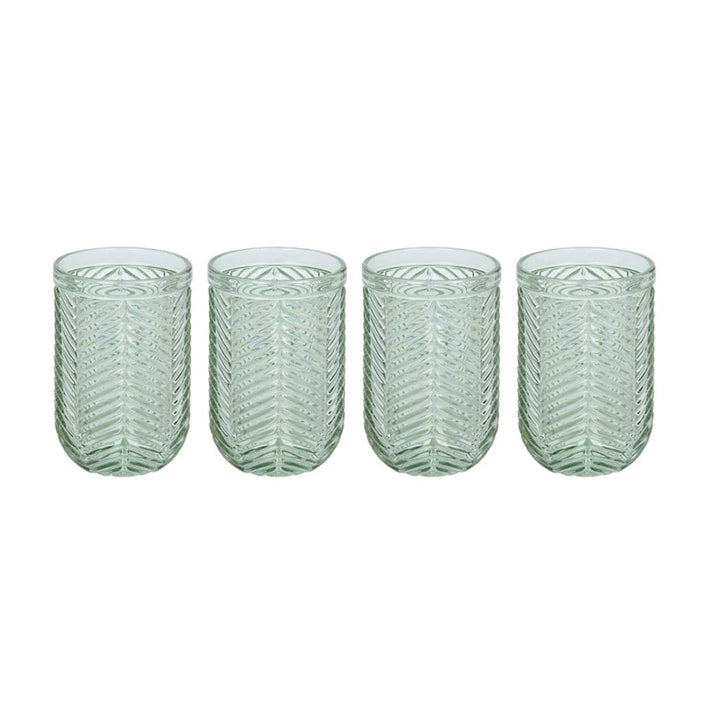 Set vasos cabana largo verde X4
