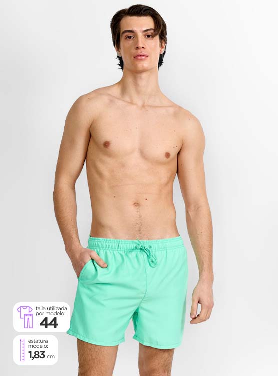 Traje de Baño Hombre Robert Lewis Básico Turquesa