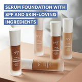 Base de Maquillaje No7 Lift & Luminate Triple Action Serum Foundation SPF 15 Warm Beige 30 ml