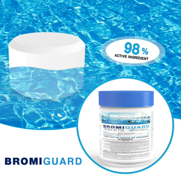 Tabletas de Bromo Bromiguard para Spa y Jacuzzi 0,45 kg, 1,8 kg, 2,7 kg (28-30 tabletas)