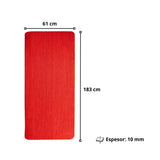 Mat de Yoga 10 mm Extra Grueso | Antideslizante | 183 × 61 cm | Rojo