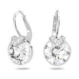Pendientes Aros Swarovski Bella Drop con cristales blancos rodiados