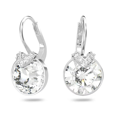 Pendientes Aros Swarovski Bella Drop con cristales blancos rodiados