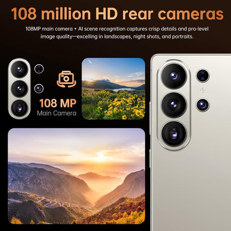 Smartphone HTTTBD S26 Ultra | Pantalla 7,3" 4K | Cámara 108 MP | 12 GB RAM | 512 GB | 5G