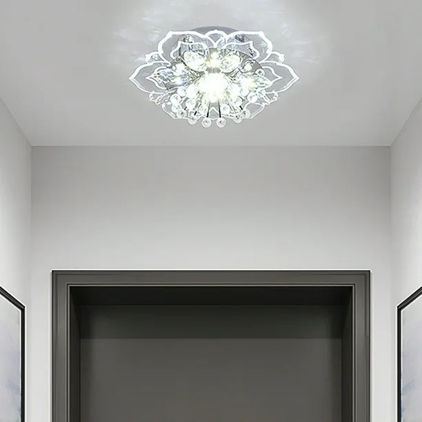 Lampara De Techo Led De Cristal tipo Flor de cristal Moderno