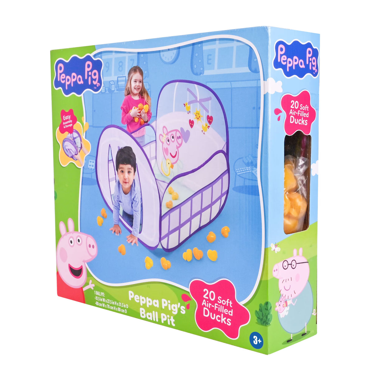 Peppa Pig Ball Pit Crib – Piscina de Pelotas Pop-Up con 20 Pelotas de Patito