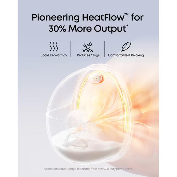 Extractor de Leche Portátil Eufy Wearable Breast Pump E20 | Inalámbrico, Manos Libres y con Tecnología HeatFlow™