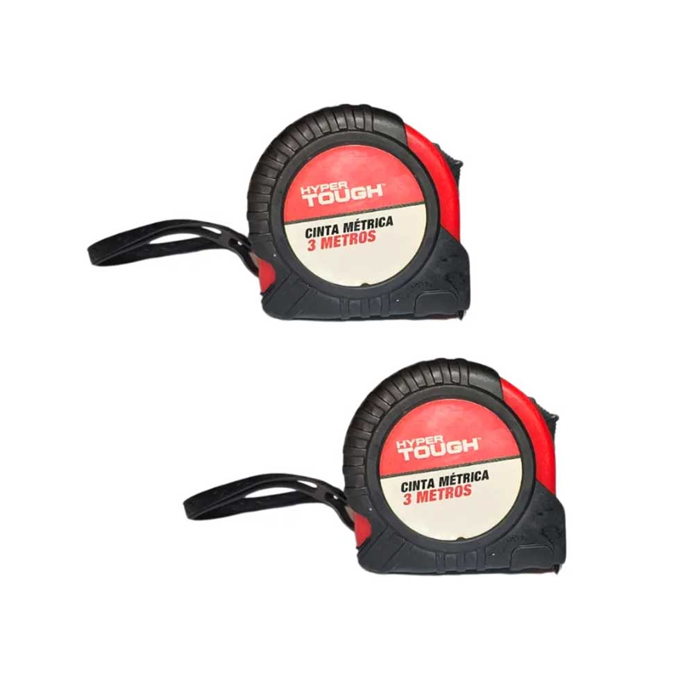 Set 2 Huincha Flexo Con Goma 3 Metros Hyper Tough