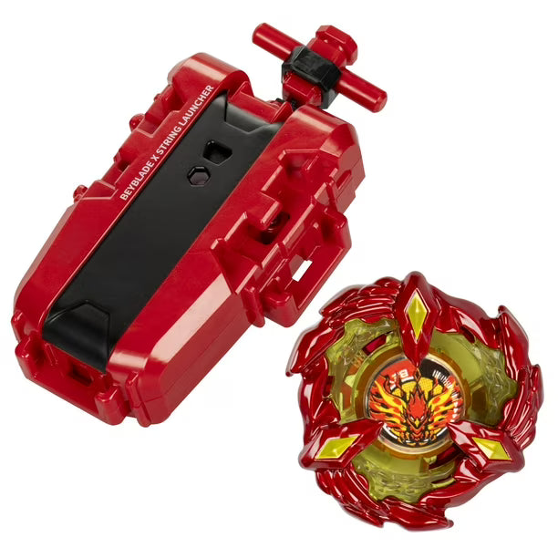 Set Toy Beyblade Beyblade X Soar Phoenix 9-60GF con Lanzador de Cuerdas