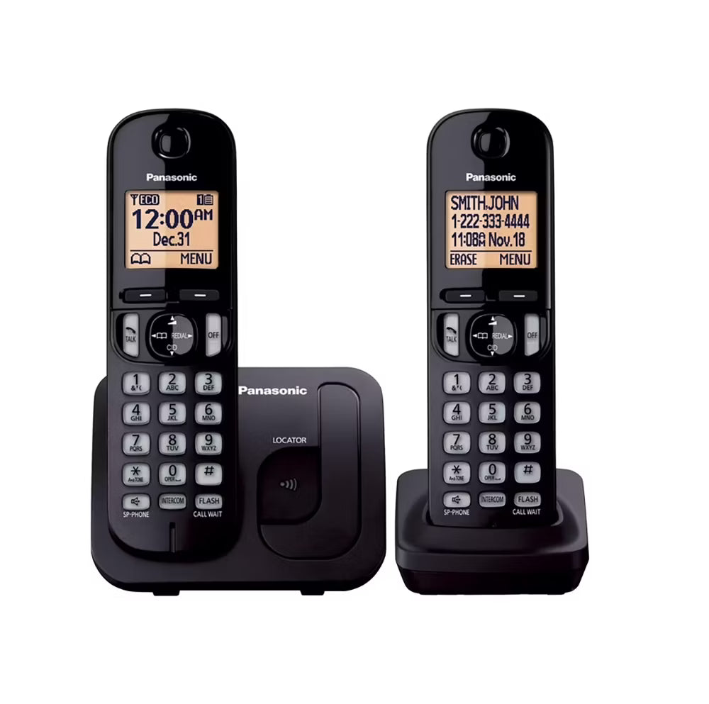 Teléfono Inalámbrico Panasonic KX-TGC202B Negro 2 Auriculares 110V