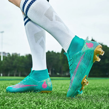 Zapatos de fútbol antideslizantes para hombre-Azul