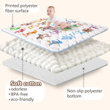Tapete de Juego para Bebé Acolchado 130 x 130 cm Lavable y Antideslizante