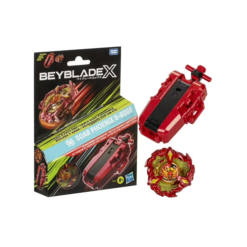 Set Toy Beyblade Beyblade X Soar Phoenix 9-60GF con Lanzador de Cuerdas