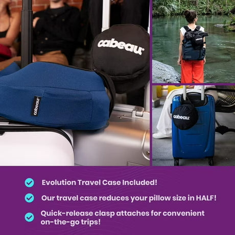 Almohada de Viaje Cabeau Evolution S3 Acero Gris