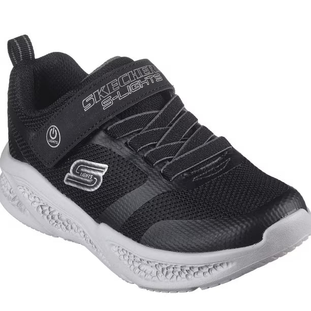 Zapatillas Skechers S-Lights® Meteor-Lights Niño | Luces LED | Negro/Gris