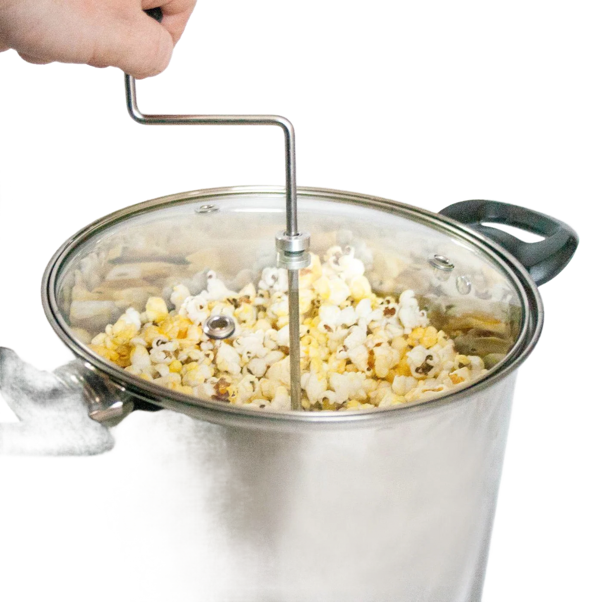 Lehman's All Popped! No Measure! Popcorn Popper – Olla para Palomitas de Maíz en Cocina 4,5 L
