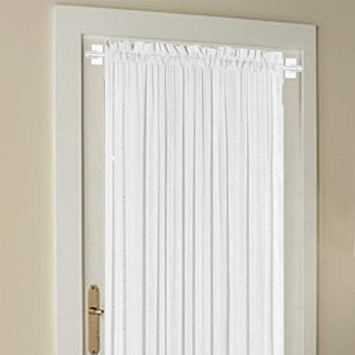 Paquete de 4 barras de cortina magnéticas para puertas de metal blanco