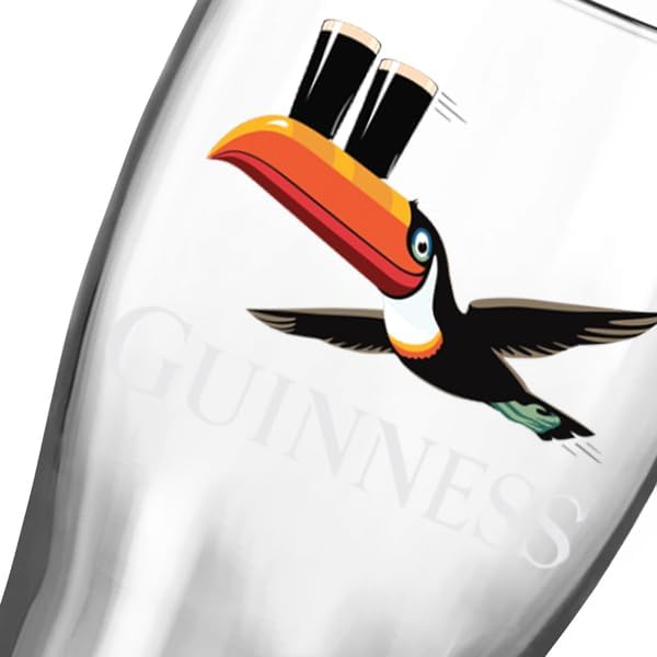 Set de Vasos Guinness Tulip Pint 20 oz | Flying Toucan & Tortoise | Pack de 2 | Merchandise Oficial | Nuevo