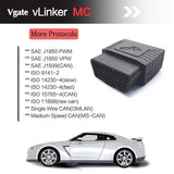 Escáner Automotriz Bluetooth OBD2 Vgate vLinker MC para Android y Windows