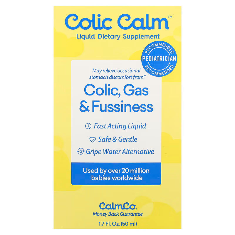 Colic Calm Colic, Gas & Fussiness 50 ml | Suplemento Líquido para Cólicos y Gases del Lactante
