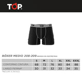 TOP Boxer Medio Algodón Color Pack 5. Gama Azul Oscuro