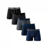 TOP Boxer Medio Algodón Color Pack 5. Gama Azul Oscuro