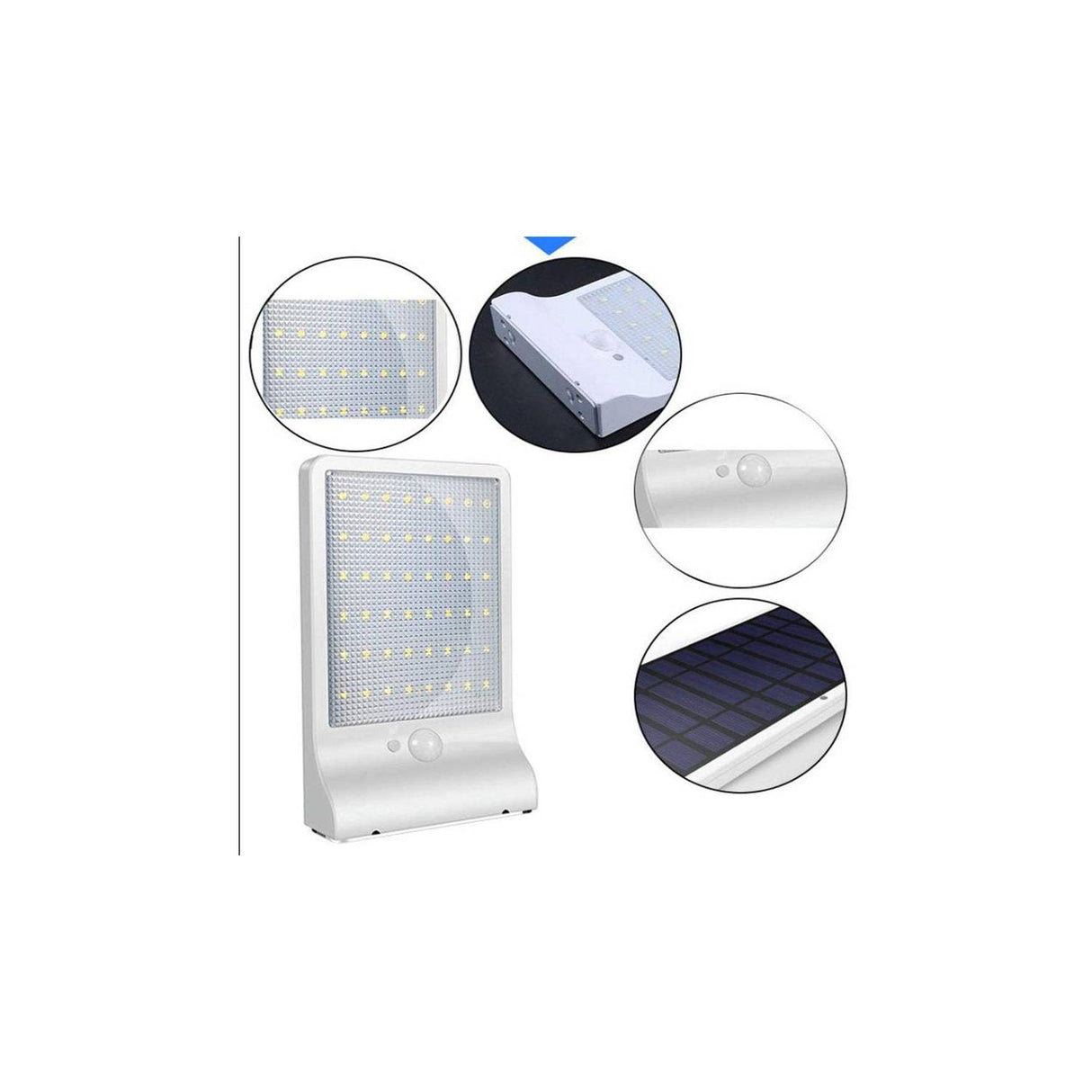 2 piezas lámpara solar para pared con 48 led y control remoto. (OPENBOX)