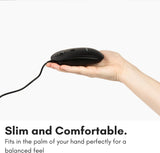 Mouse Óptico USB Macally DYNAMOUSE | 2400 DPI | Diseño Ambidiestro | Color Negro