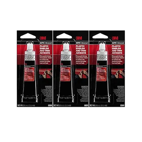 Adhesivo 3M Plastic Emblem & Trim 03601 – Pack 3 Tubos de 29,5 ml