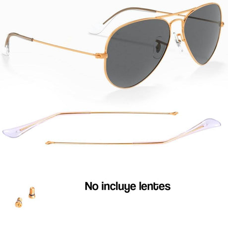 Kit de Reparación para Gafas Aviator HiCycle2 Dorado con Patillas Transparentes