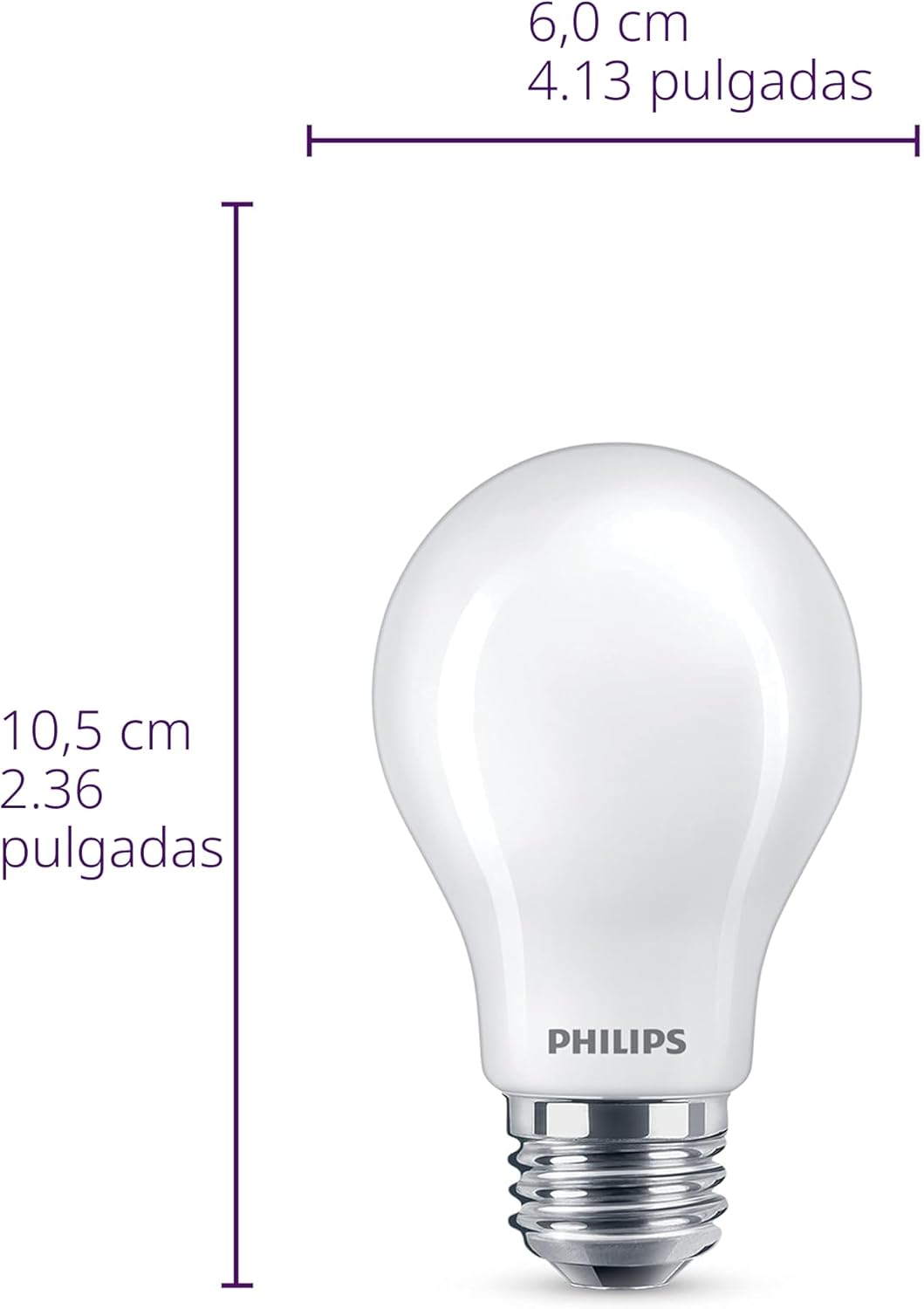 PHILIPS Ampolletas LED de 60 W A19 Pack 4